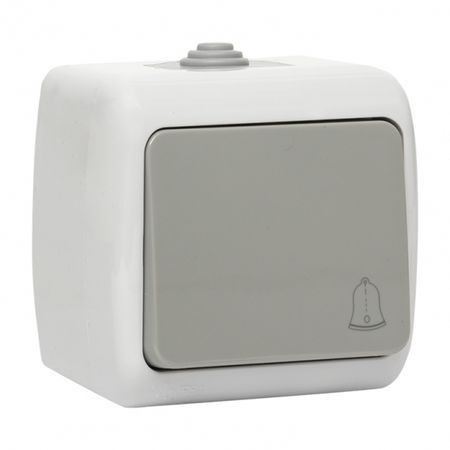 Кнопка звонка EKF Мурманск накладная серая (EFZ10-026-30-54) nicelet светоотражающая наклейка для дверного звонка