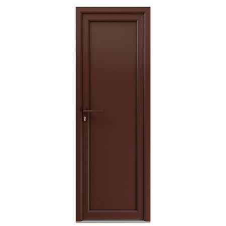 Металлопластиковая дверь VEKA 2050х700 мм алюминиевый порог коричневая левая глухая wallpad вертикальная панель из коричневого алюминия