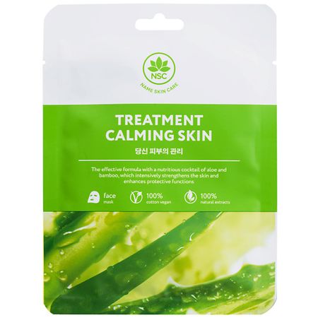Маска для лица NAME SKIN CARE Тканевая маска для лица Заживляющая и Успокаивающая