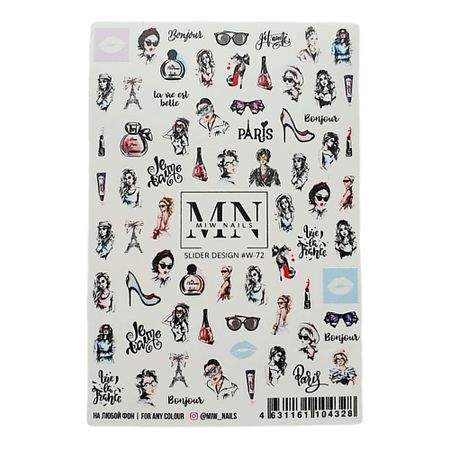 Слайдеры MIW NAILS Слайдер дизайн для ногтей девушки антикварная латунная статуэтка девушки