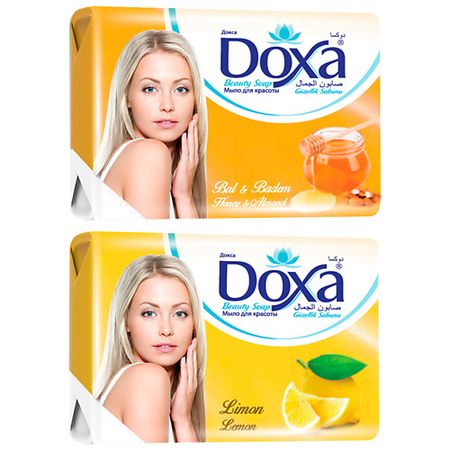 Мыло твердое DOXA Мыло туалетное BEAUTY SOAP Лимон, Мед 5 шт спиральные сверла doxa hss m35 кобальтовые 1 3 мм