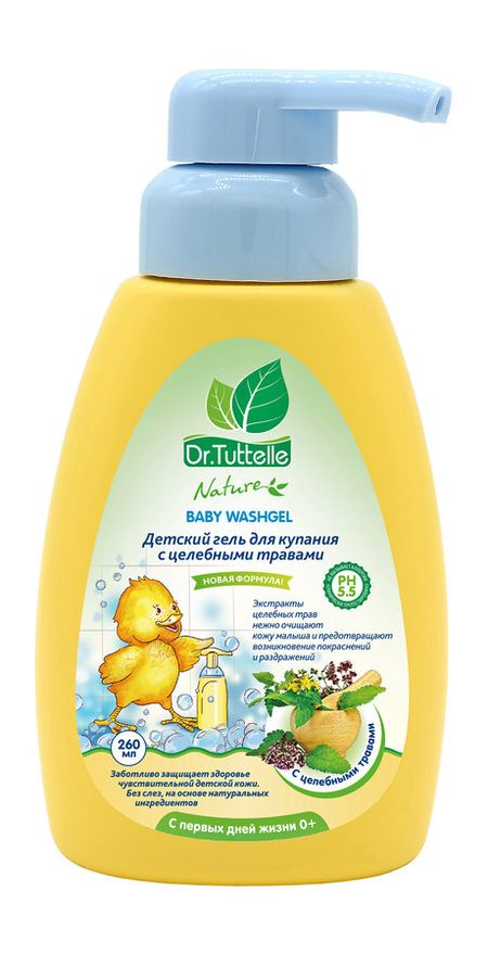 Dr.Tuttelle Baby Washgel Herbal экстракт трав наша мама ромашка череда тысячелистник д купания 500 мл