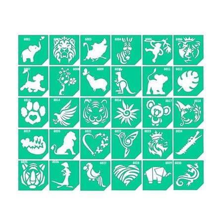 Трафарет для тату KILDIMIA Набор трафаретов для блеск тату трафаретов для росписи joy enlife