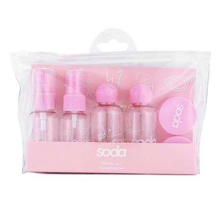 Набор дорожных флаконов SODA Набор для путешествий #adventuretime косметичка etya для путешествий