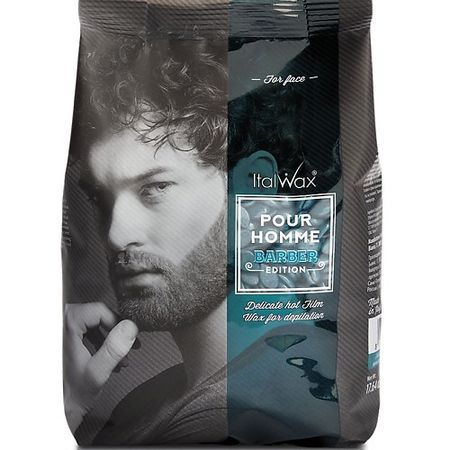Воск для депиляции ITALWAX Воск горячий (пленочный) POUR HOMME barber мужской гранулы воск italwax водорастворимый в банке 400мл 600 гр ультра мягкий