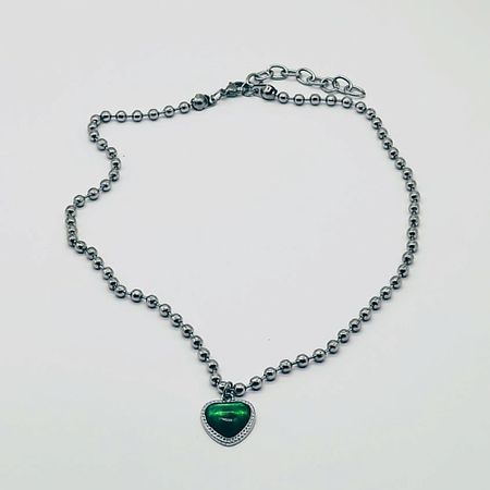 Колье BOCCIOLO Колье HEART MALACHITE viva la vika колье mini lock my heart necklace silver