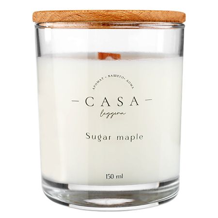 Свеча ароматическая CASA LEGGERA Свеча в стекле Sugar maple