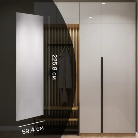 Дверь для шкафа Лион 59.4x225.8x1.6 см ЛДСП цвет серый глянец 3d abs для 15 22 escalade матовый серебристый задняя дверь багажника табличка с именем эмблема значок аксессуары