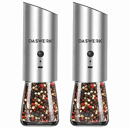 Мельница для специй DASWERK Набор гравитационных мельниц для соли и специй, электрические мини бутылочки для специй 10 мл
