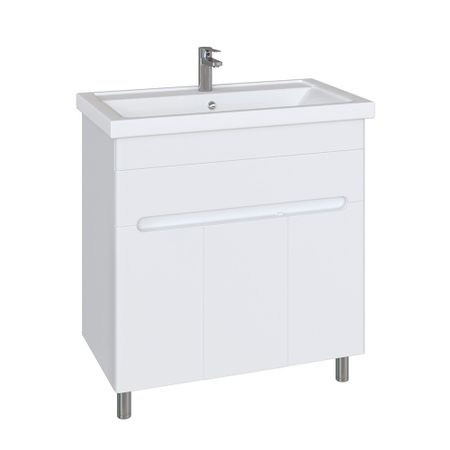 Комплект тумба с раковиной Sanstar Модена 80 см напольная белая (225.1-1.4.1.КФОС)