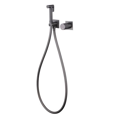 Смеситель с гигиеническим душем встраиваемый Abber Rund со скрытой частью в комплекте никель (AF8725NG) никелированная чистый никель лента для точечной сварки аккумуляторов 10 м