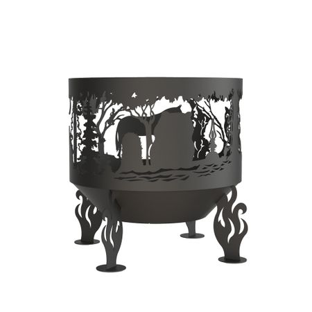 Чаша костровая Ежик в тумане 800 мм коническое дно 4 ножки