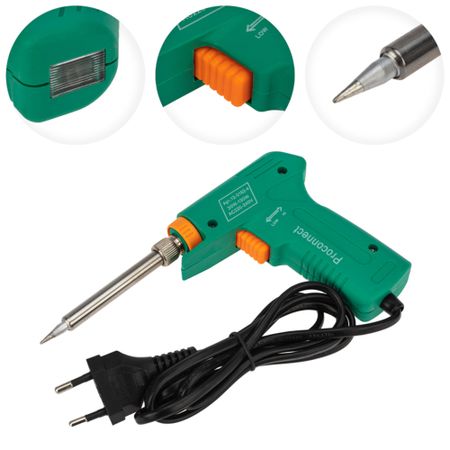 Паяльник-пистолет электрический Proconnect Classic 30/130 Вт 230 В двухрежимный (12-0162-4) паяльник pine64 pinecil v1