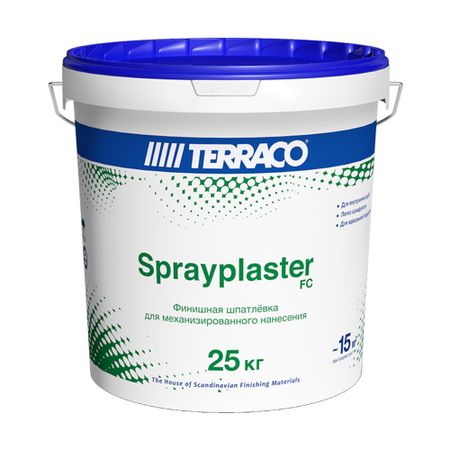 Шпатлевка финишная Terraco Sprayplaster (ведро) 25 кг шпатлевка по дереву текс 0 25кг дуб арт 700001381