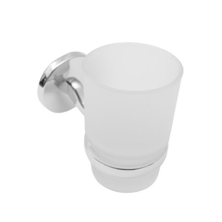 Стакан для ванной Delphinium 41884 с держателем стекло матовый/металл хром (102070) двухслойный лабораторный стакан из боросиликатного стекла 50 1000 мл