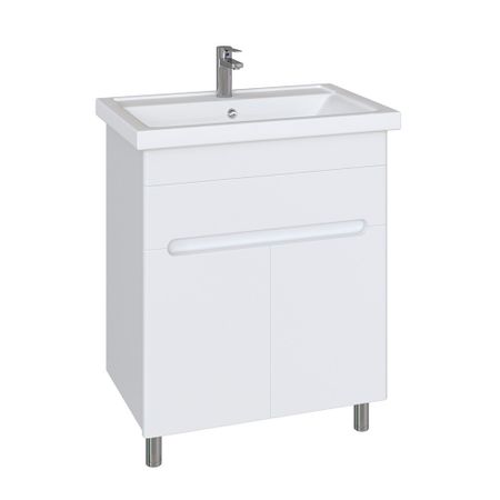 Комплект тумба с раковиной Sanstar Модена 70 см напольная белая (224.1-1.4.1.К)