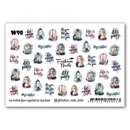 Наклейки для ногтей FASHION NAILS Слайдер дизайн для ногтей 