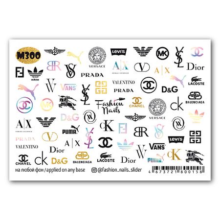Наклейки для ногтей FASHION NAILS Слайдер дизайн для ногтей 