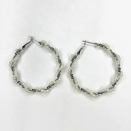 Серьги GILMEEVA Серьги-кольца с бисером стопорные кольца для ударных ключей dazzleex 10 шт