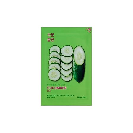 Маска для лица HOLIKA HOLIKA Маска для лица тканевая успокаивающая Pure Essence Mask Sheet Cucumber
