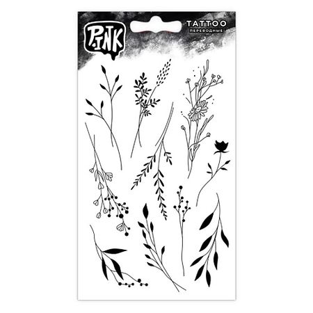 Тату P.INK Наклейки-тату переводные Листочки татуировки переводные miss pinky 9 5x5 7