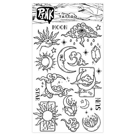 Тату P.INK Наклейки-тату переводные Солнце и луна ватные диски для   солнце и луна eco 40 шт