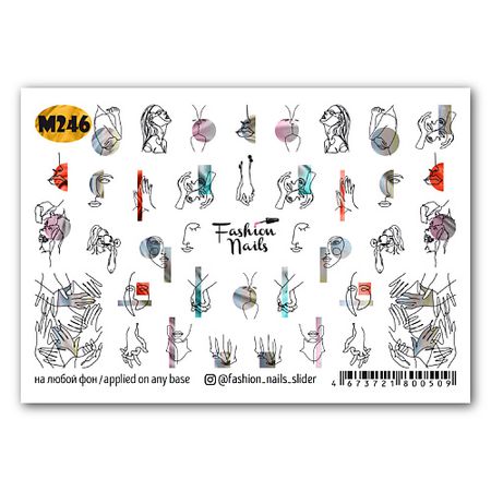 Наклейки для ногтей FASHION NAILS Слайдер дизайн для ногтей 