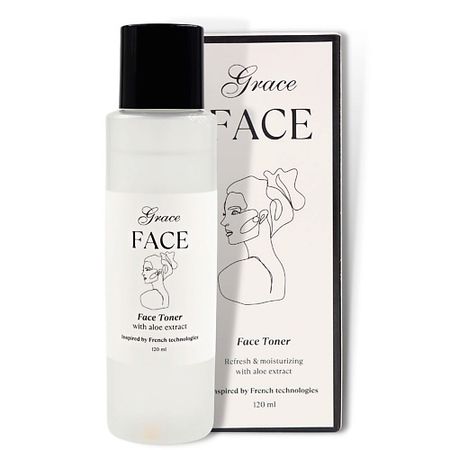 Тоник для лица GRACE FACE Увлажняющий и успокаивающий тоник для лица с экстрактом алоэ вера ватные диски cosmia овальные с экстрактом алоэ вера 120 шт