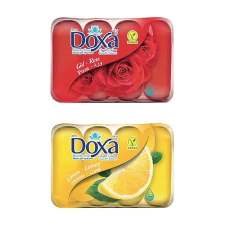 Мыло твердое DOXA Мыло туалетное BEAUTY SOAP Лимон, Роза 5 шт спиральные сверла doxa hss m35 кобальтовые 1 3 мм