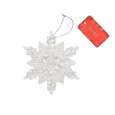 Елочная игрушка TWINKLE Декоративная ёлочная игрушка SNOWFLAKE елочная игрушка птица 10x8 5 красный