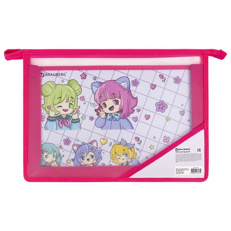 Папка для бумаг BRAUBERG Папка для труда  Кавай аниме медаль героя советского социалистического труда