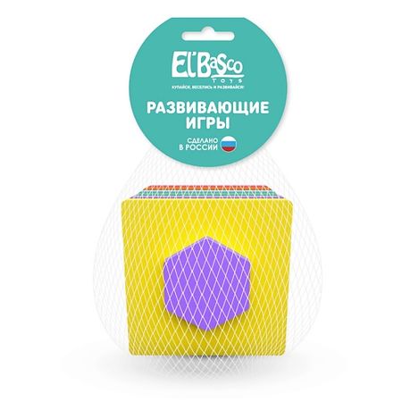 развивающая игрушка EL'BASCO Сортер для малышей Геометрические фигуры книжка гармошка для малышей