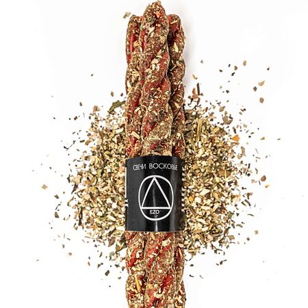 Свеча декоративная EZO Ритуальные восковые свечи скрутки Чары любви 3 шт.