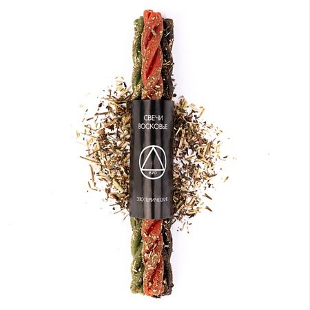 Свеча декоративная EZO Свечи восковые скрутка с травами 