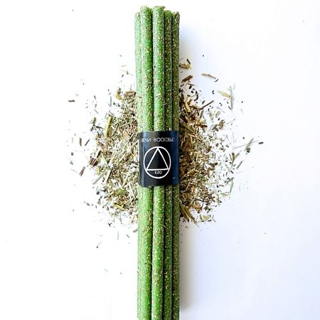 Свеча декоративная EZO Свечи восковые зеленые с травами 