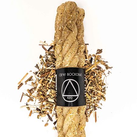 Свеча декоративная EZO Ритуальные восковые свечи скрутки Ореол удачи 3 шт.