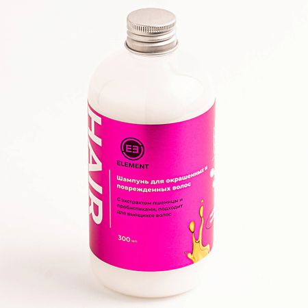 Шампунь для волос ELEMENT Шампунь для окрашенных волос с экстрактом пшеницы шампунь для животных milord шампунь универсальный с экстрактом пшеницы для собак и кошек щенков и котят