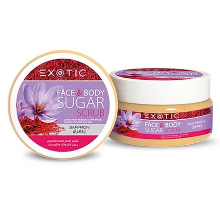 Скраб для тела EXOTICMOOD Сахарный скраб для лица и тела Saffron