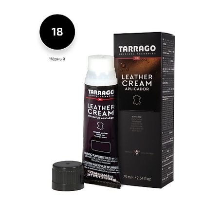 Крем для обуви TARRAGO Черный крем для обуви тюбик с губкой Leather cream крем блеск для обуви sitil бес ная 60 мл