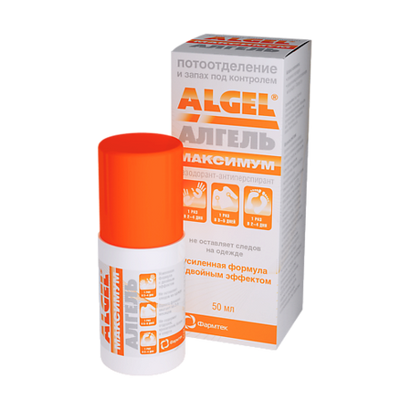 Дезодорант-ролик ALGEL Дезодорант от избыточного потоотделения и неприятного запаха МАКСИМУМ остеонорм мсм максимум витатека табл п о 30