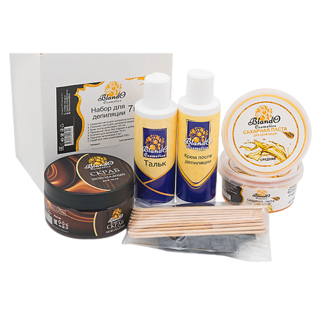 Набор средств для бритья BLANDO COSMETICS Набор для депиляции/набор для шугаринга присыпка для тела mivlane тальк пудра для депиляции и шугаринга гипоаллергенная софт