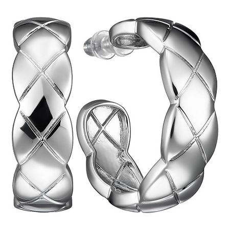 Серьги UVI JEWELLERY Фактурные Серебристые серьги полуконго водостойкие стикеры funcolour 6040 серебристые