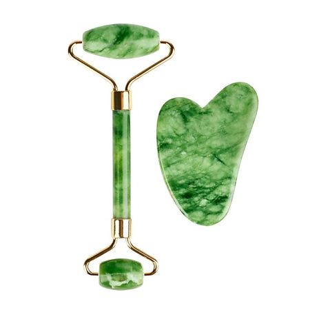 Массажер для лица GEZATONE Набор нефритовый роллер-массажер для лица и скребок Гуаша AMG331