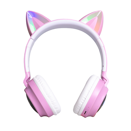 Наушники TELZEN Наушники беспроводные детские  светящиеся кошачьи ушки светящиеся открытки sjmandun 30 шт