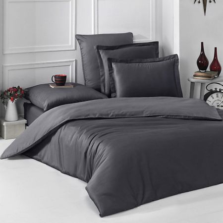 Комплект постельного белья KARNA Постельное белье LOFT cатин 1,5-спальное однотонное кресло кровать boss loft велюр alkantara серый