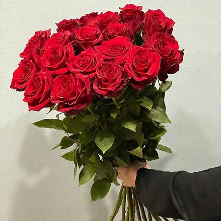 Букет живых цветов АЗАЛИЯ FLOWER PUB Роза красная Эквадор 70 сантиметров,19 штук кабошоны из смолы ywbeads из 20 штук