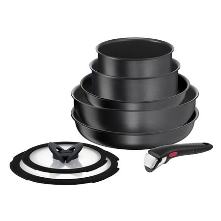 Набор посуды TEFAL Набор посуды Daily Chef Black L7629242 панировка yelli chef для сочного мяса в панировке с копчёной паприкой и кунжутом 200 г