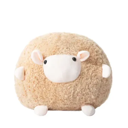 Декоративная подушка Барашек ø30 см цвет бежевый круглый ковёр для спальни