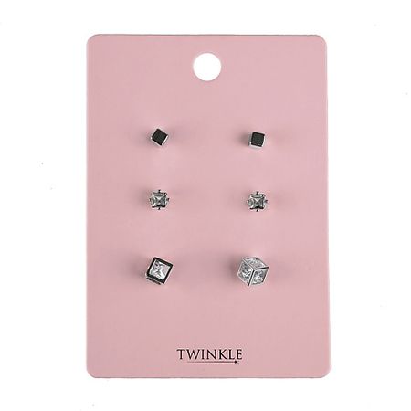 Серьги TWINKLE Серьги Square Set la conception de safina antonina серьги square gold earrings