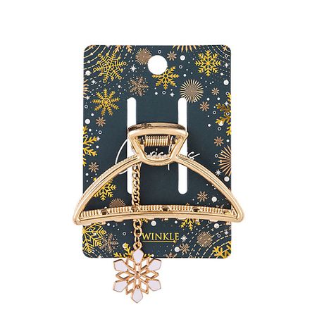 Заколка для волос TWINKLE Крабик для волос SNOWFLAKE полиэстерная скатерть merry christmas tree snowflake